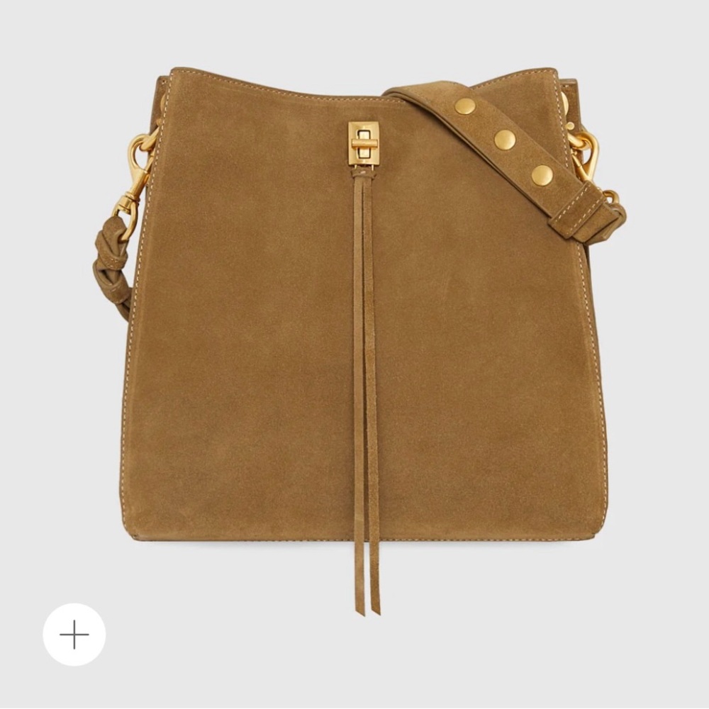 Rebecca Minkoff  Darren Gold Accent Rust Suede Crossbody/Shoulder Bag Pre owned